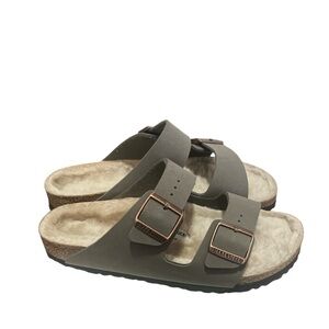 Arizona Birkenstock Birko-Flor Birkibuc Shearling Sandals Size 10 Women 8 Men